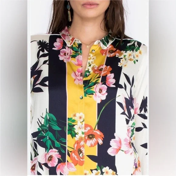 Johnny Was Andrea silk blouse Size XXS - Picture 2 of 8